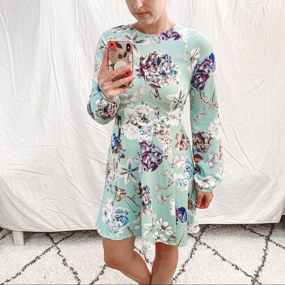 NWT ASOS Floral Hydrangeas Cut Out Back Dress